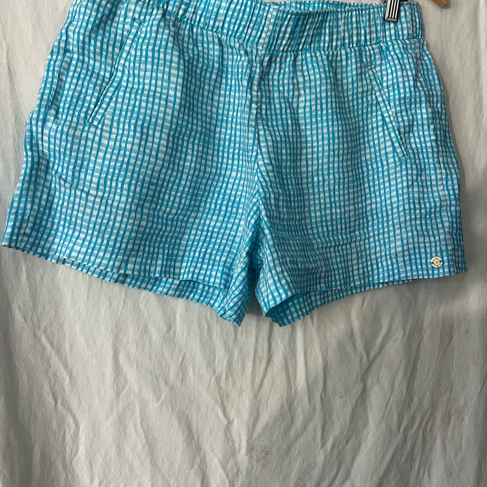 Lilly Pulitzer Blue Checkered woman's Shorts size medium